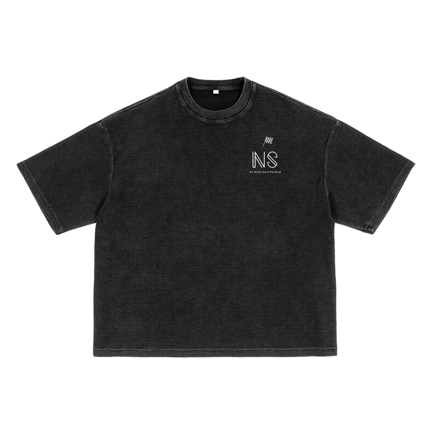 Waffle-Texture hybrid logo t-shirt