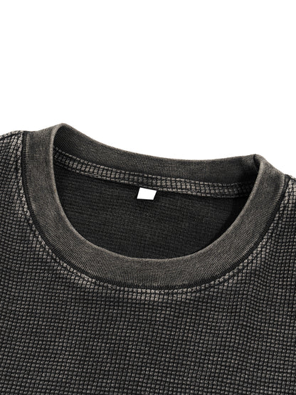 Waffle-Texture hybrid logo t-shirt